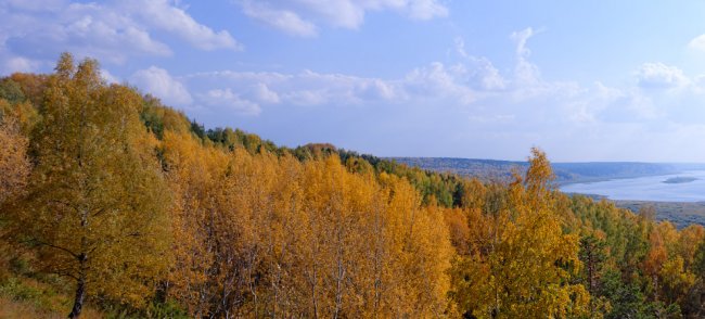 Осень на берегу реки Томь