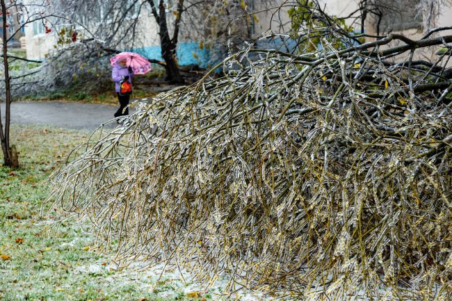 Ледяной дождь в Чебоксарах